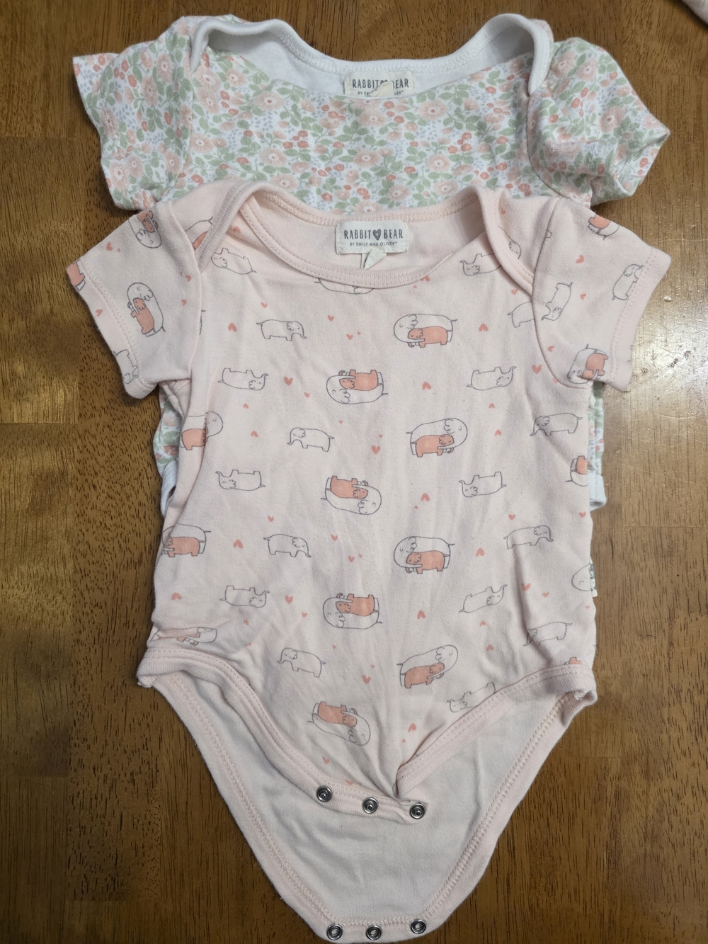 Girls' Peach Floral & Animal Print Top